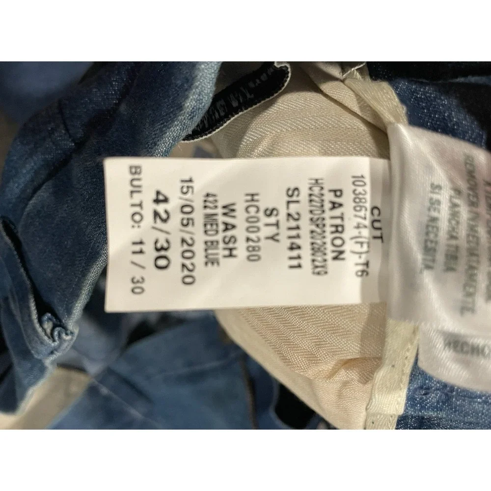 Haggar Jeans Mens 42x30 Blue Denim‎ Pleated Straight Leg Classic NEW WITH TAGS!!